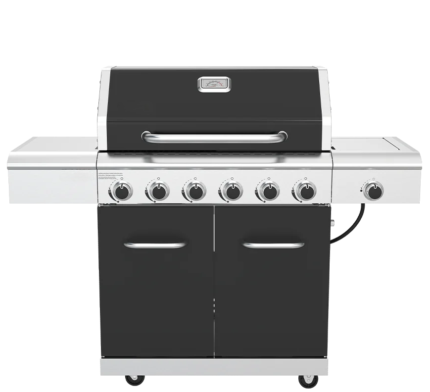 6-Burner Natural Gas Grill with Ceramic Searing Side Burner