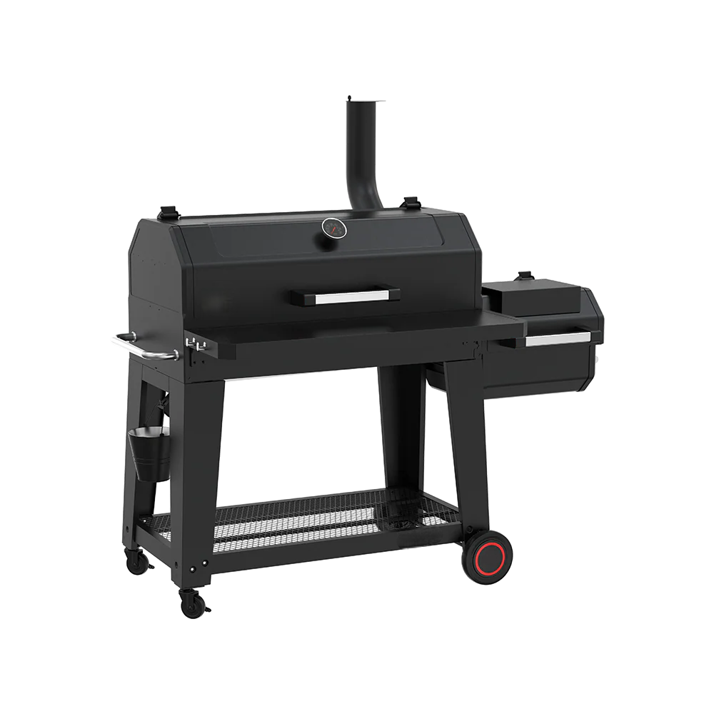 Offset Smoker with Traditional & Reverse Flow (side)