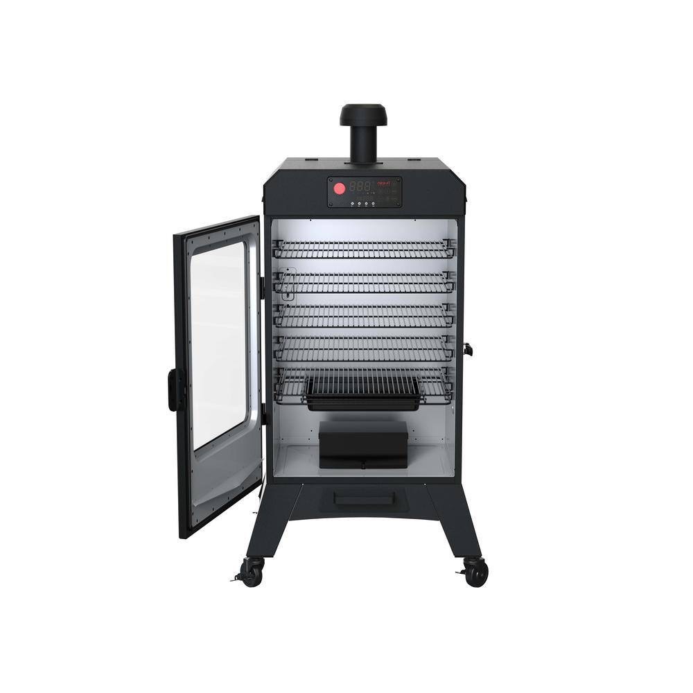 5-Rack Vertical Pellet Smoker (opened)